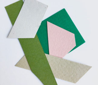 Collage papiersnippers in trendkleuren 2019