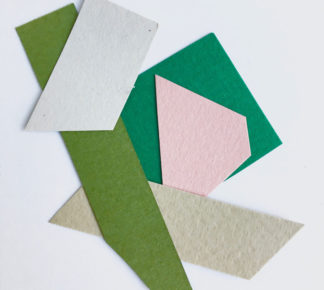 Collage papiersnippers in trendkleuren 2019
