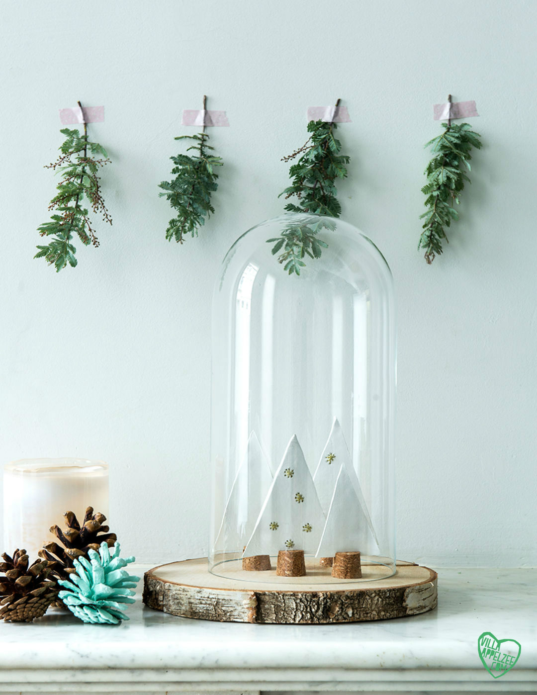 DIY mini-kerstboompjes uit klei anders top - Villa Appelzee